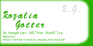rozalia gotter business card